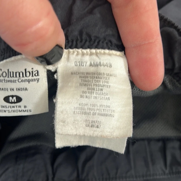 Columbia Shorts Mens Medium Navy Blue Belted‎ Swim Trunks Outdoors Hiking - Picture 10 of 11